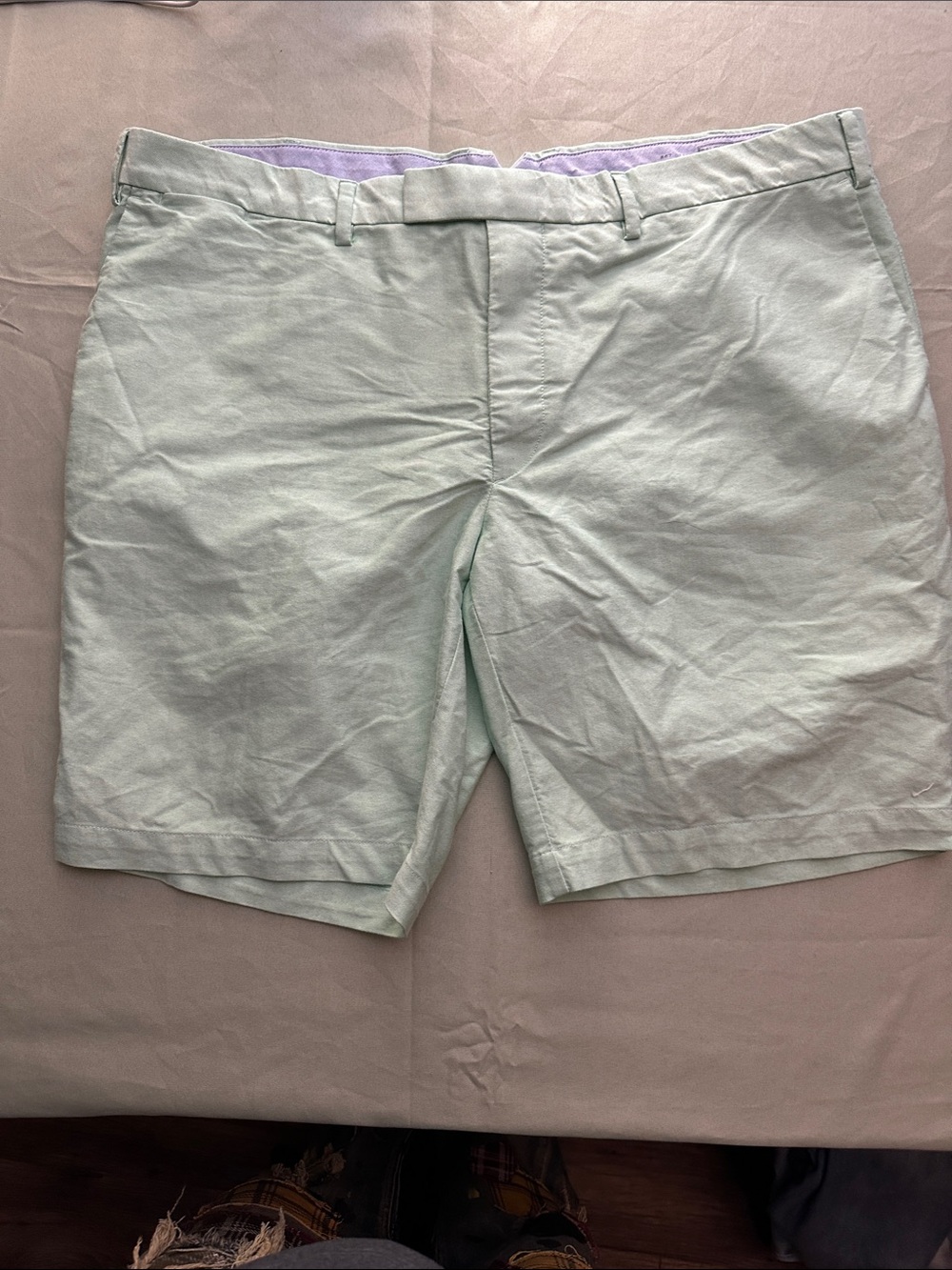 Polo by Ralph Lauren Mint Green Flat-Front Men's Shorts